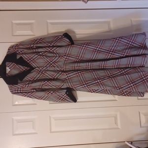 Unique Vintage Gray and Red plaid dress 18 2x